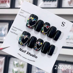 Handmade Wearable Nail Art Collection with Rhinestones