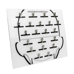 Acrylic Hair Extension Stand with Clips and Dispenser