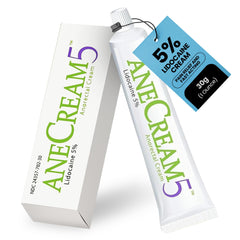 AneCream5-5% 利多卡因麻醉霜，非处方药最高强度，医用级局部麻醉止痛霜，30克管装，局部和肛肠用，痔疮治疗