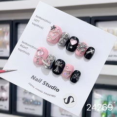 Handmade Wearable Nail Art Collection with Rhinestones