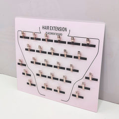 Acrylic Hair Extension Stand with Clips and Dispenser