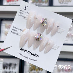 Handmade Wearable Nail Art Collection with Rhinestones