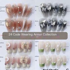 Handmade Wearable Nail Art Collection with Rhinestones
