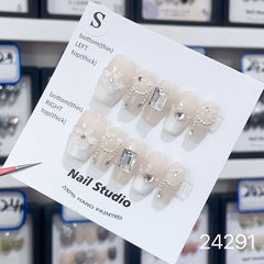 Handmade Wearable Nail Art Collection with Rhinestones