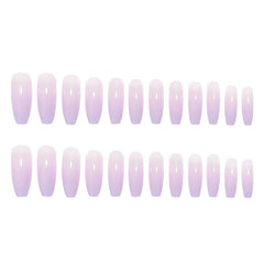 Purple Gradient Wearable Nail Stickers - Extra Long Tips