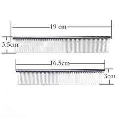 Stainless Steel Pet Grooming Comb in Various Colors