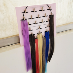 Acrylic Hair Extension Stand with Clips and Dispenser