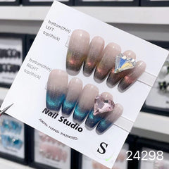 Handmade Wearable Nail Art Collection with Rhinestones