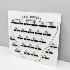 Acrylic Hair Extension Stand with Clips and Dispenser