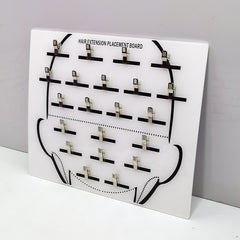 Acrylic Hair Extension Stand with Clips and Dispenser