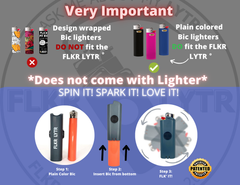 FLKR LYTR® 亚马逊 Prime 指尖陀螺打火机壳 亚马逊必备“DRK NYTE”适用于 Bic® 指尖陀螺打火机壳 | FLKR LYTR - $9.99