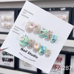 Handmade Wearable Nail Art Collection with Rhinestones