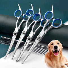 6-Inch Pet Grooming Scissors Set for Dogs and Cats